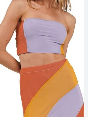 Charley Holiday Twiggy tube top and skirt set XS/s